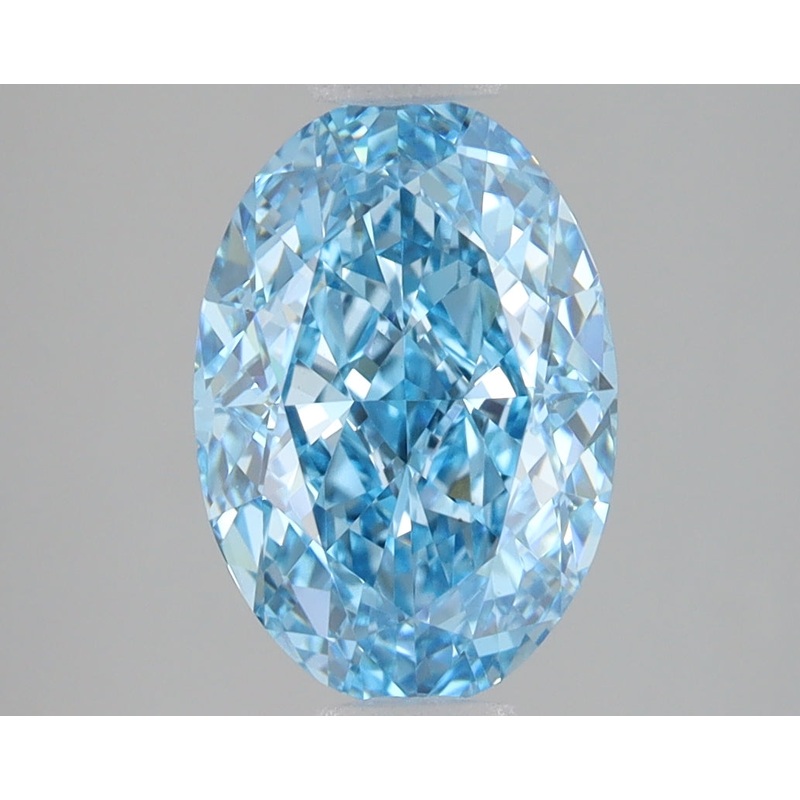 3.09 Ct Oval Lab Diamond  Fancy Vivid Blue  VVS2   IGI
