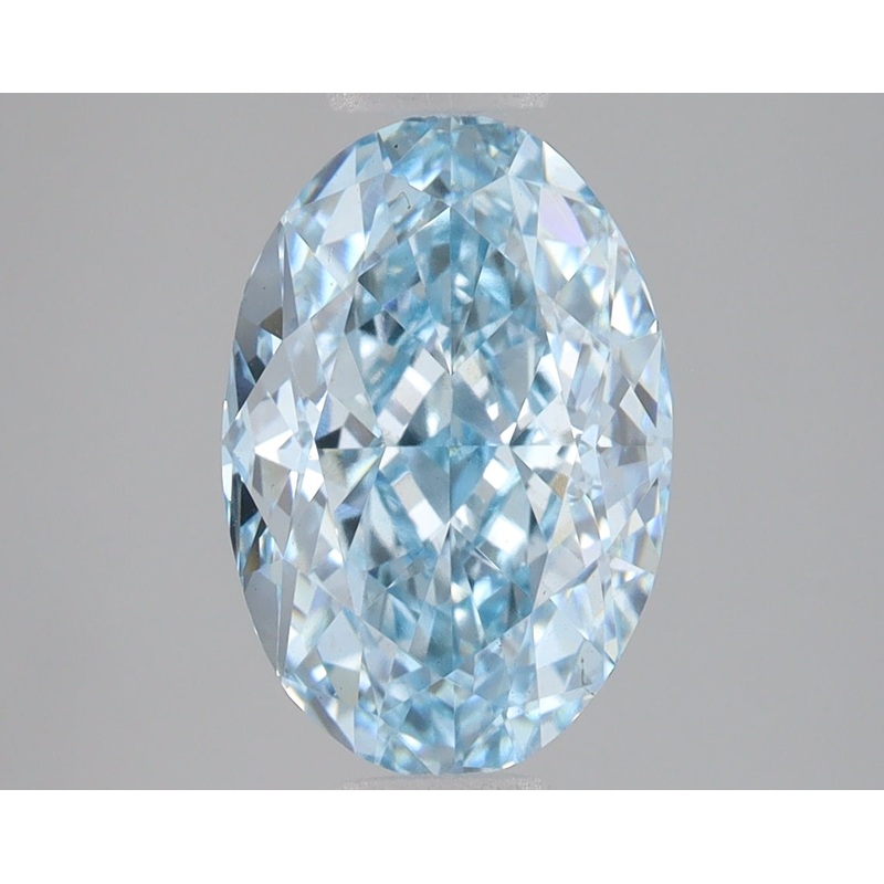 3.1 Ct Oval Lab Diamond  Fancy Intense Blue  VVS2   IGI