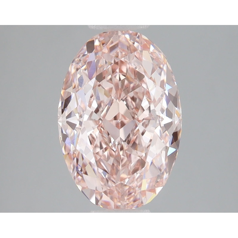 3.1 Ct Oval Lab Diamond  Fancy Intense Pink  VS2   IGI
