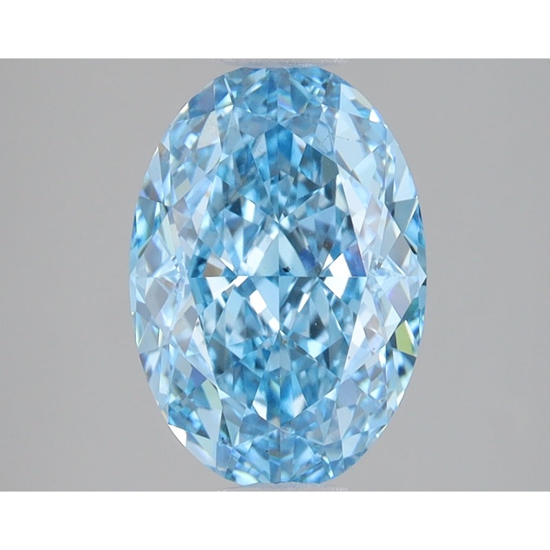 3.1 Ct Oval Lab Diamond  Fancy Vivid Blue  VS1   IGI
