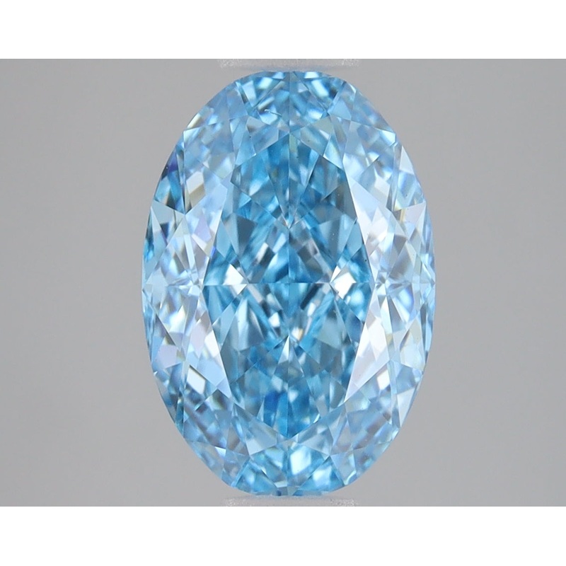 3.1 Ct Oval Lab Diamond  Fancy Vivid Blue  VVS2   IGI