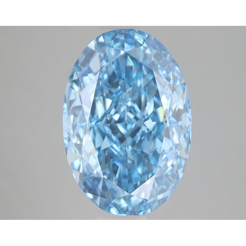 3.38 Ct Oval Lab Diamond  Fancy Vivid Blue  VS2   IGI