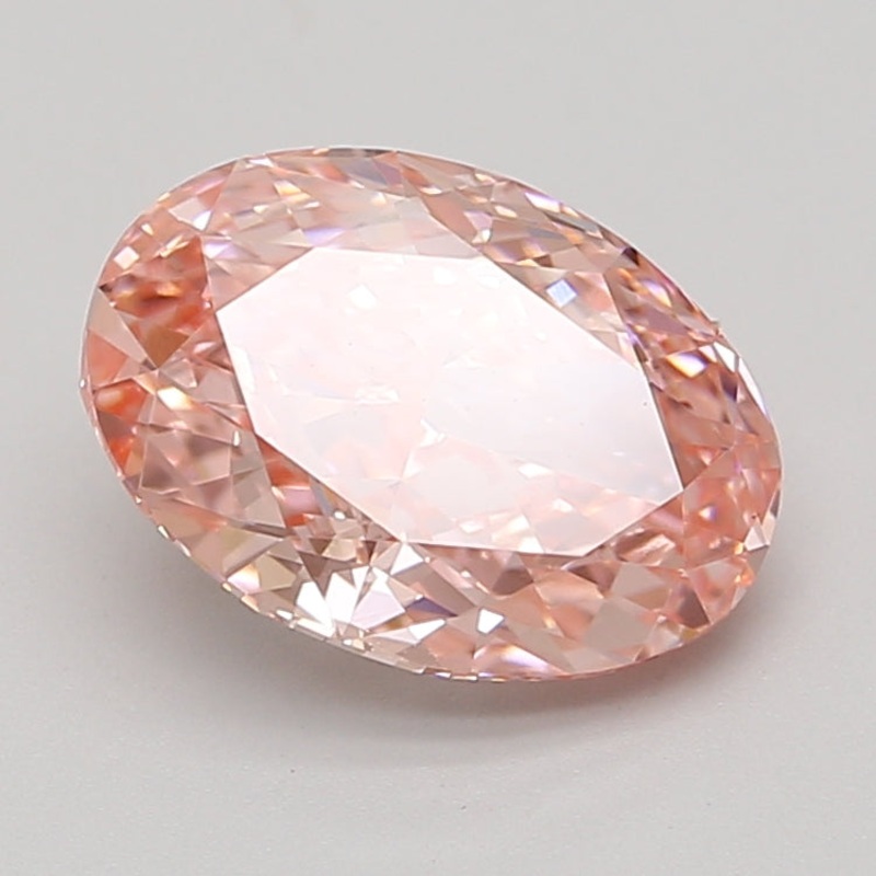 3.4 Ct Oval Lab Diamond  Fancy Vivid Pink  VS1   IGI