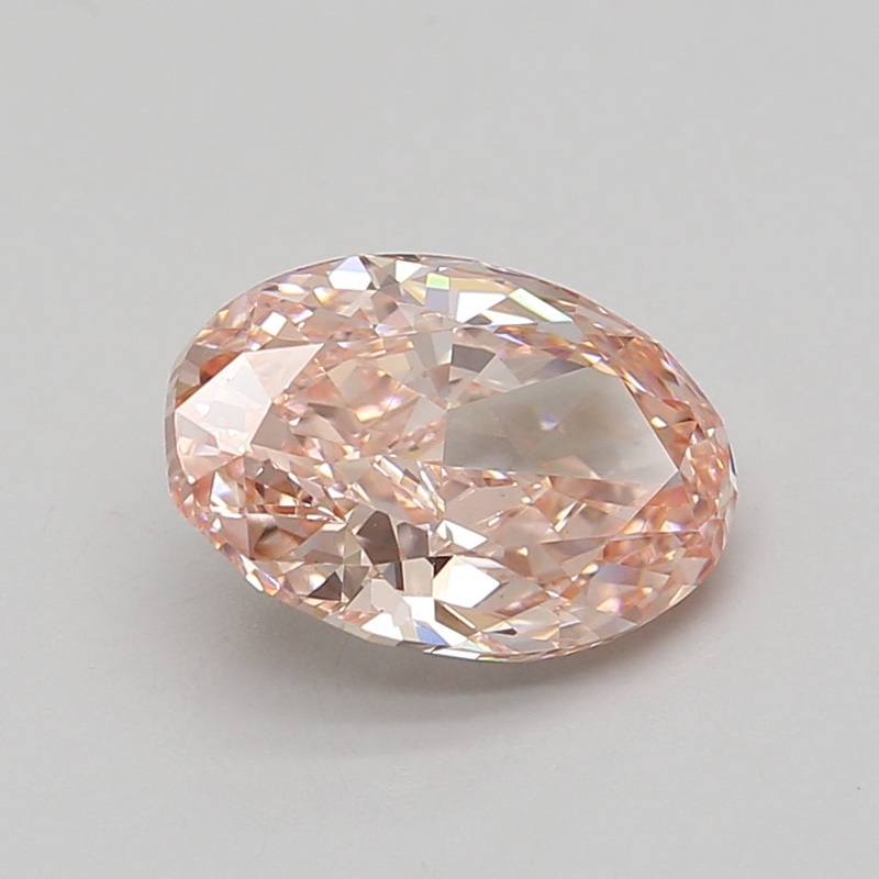3.66 Ct Oval Lab Diamond  Fancy Intense Pink  VS2   IGI