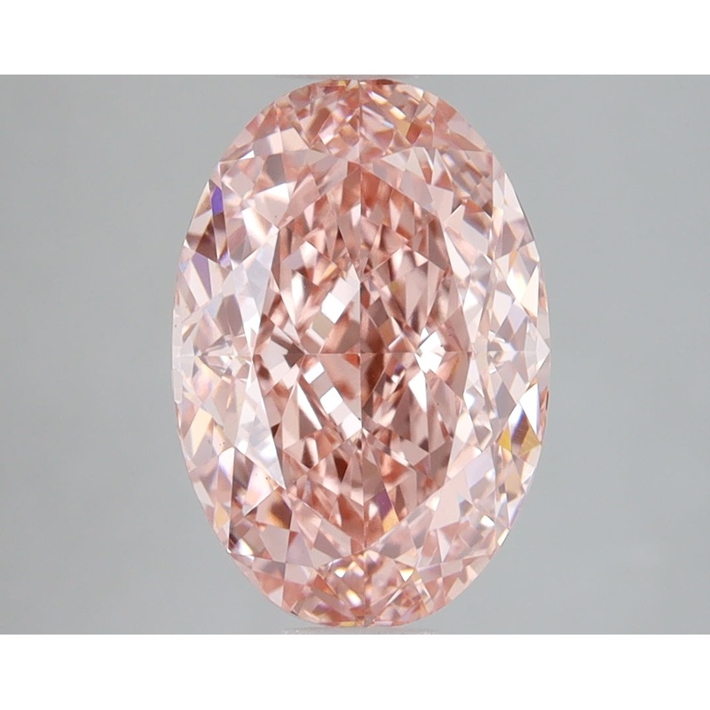 3.7 Ct Oval Lab Diamond  Fancy Vivid Pink  VS2   IGI