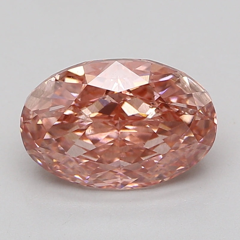 4.01 Ct Oval Lab Diamond  Fancy Vivid Pink  VS2   IGI