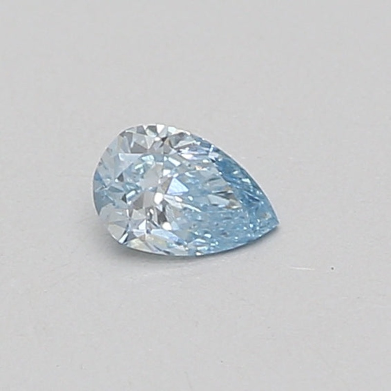 0.24 Ct Pear Lab Diamond  Fancy Vivid Blue  SI1   IGI