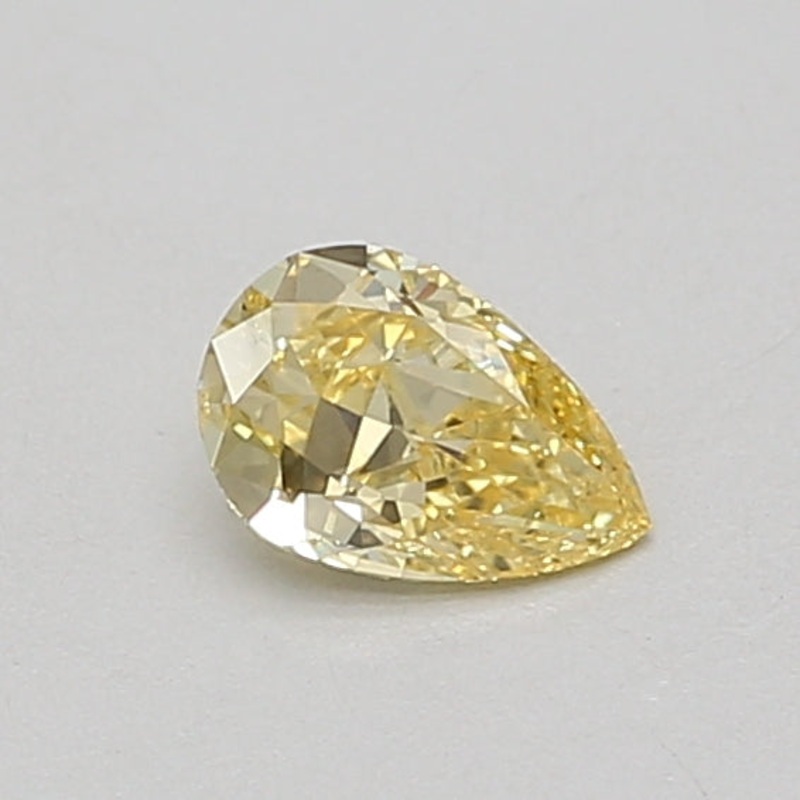 0.43 Ct Pear Lab Diamond  Fancy Vivid Yellow  VS2   IGI