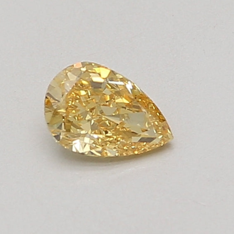 0.44 Ct Pear Lab Diamond  Fancy Vivid Yellow  VVS2   IGI