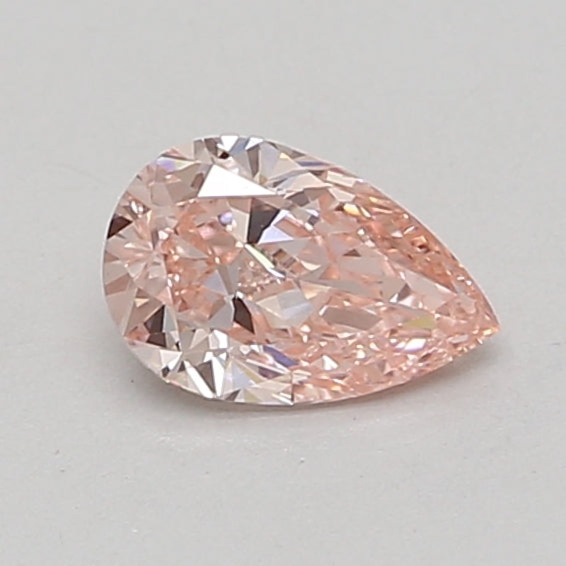 0.71 Ct Pear Lab Diamond  Fancy Intense Pink  VS1   IGI