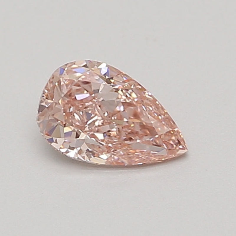 0.74 Ct Pear Lab Diamond  Fancy Intense Pink  VS1   IGI