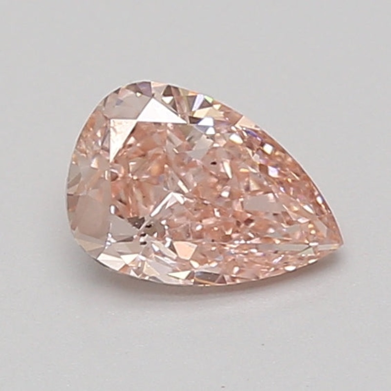 0.76 Ct Pear Lab Diamond  Fancy Vivid Pink  SI1   IGI