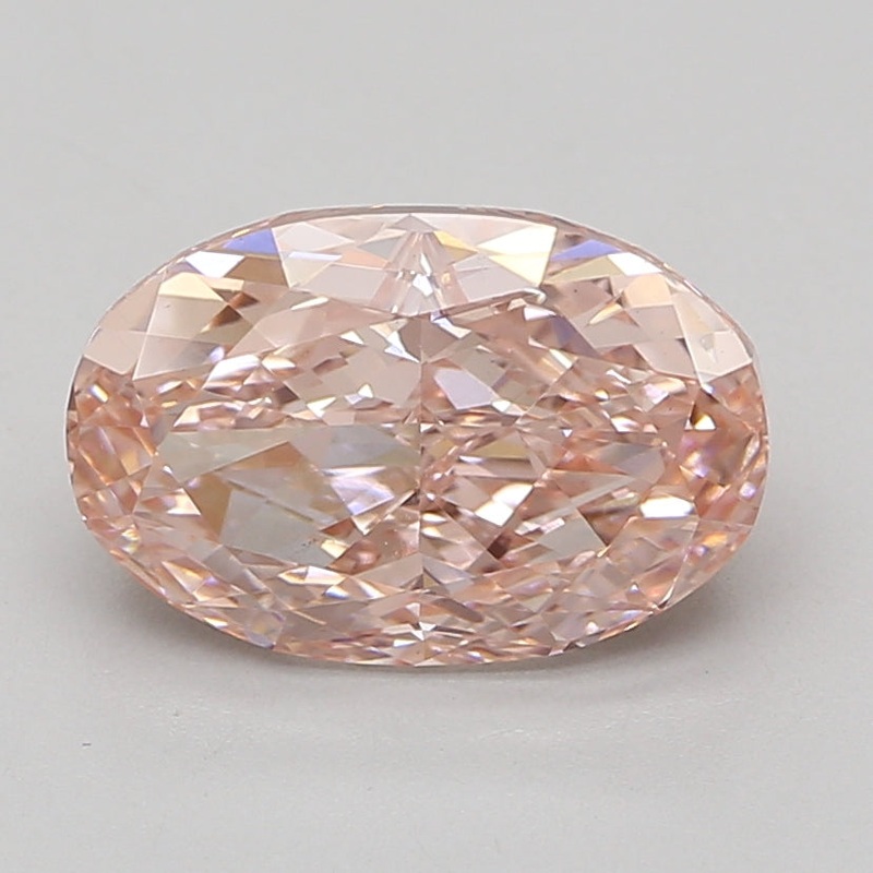 4.13 Ct Oval Lab Diamond  Fancy Vivid Pink  VS1   IGI
