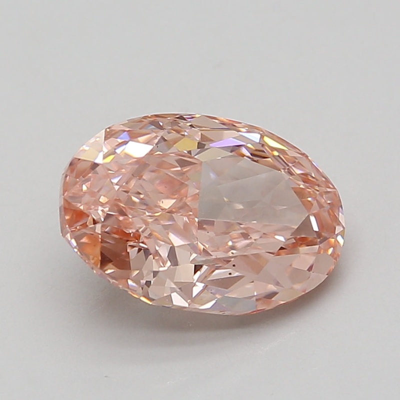 4.17 Ct Oval Lab Diamond  Fancy Vivid Pink  VS2   IGI