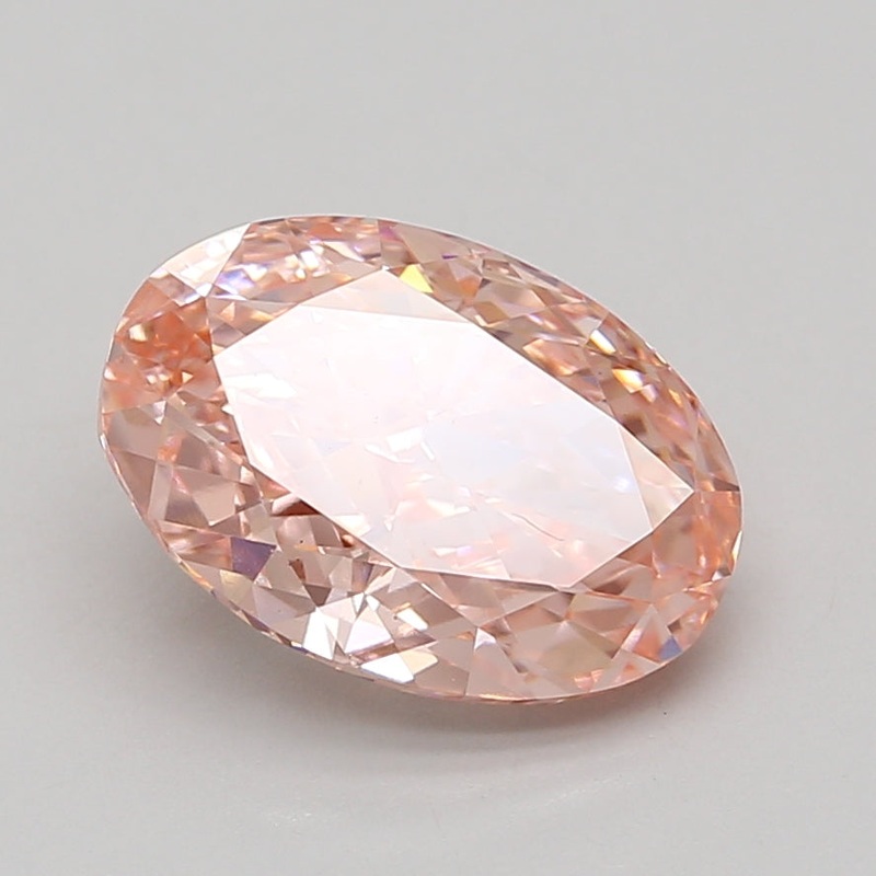 4.28 Ct Oval Lab Diamond  Fancy Vivid Pink  VS1   IGI