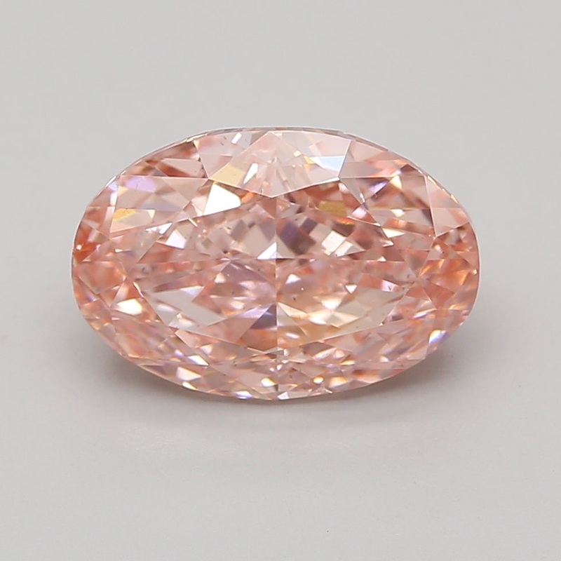 5.02 Ct Oval Lab Diamond  Fancy Vivid Pink  VS2   IGI