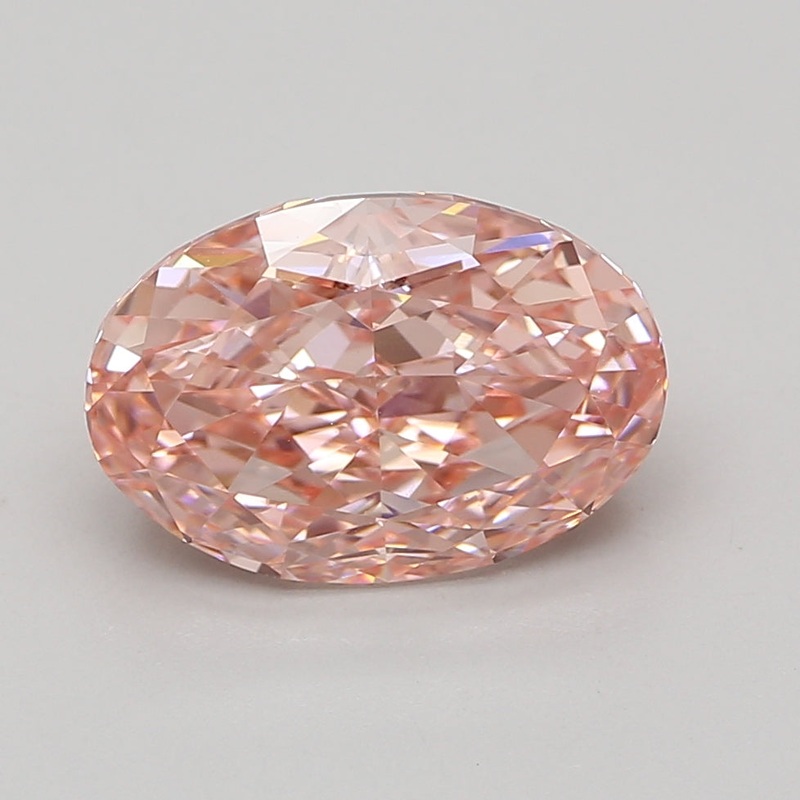 5.05 Ct Oval Lab Diamond  Fancy Vivid Pink  VS1   IGI