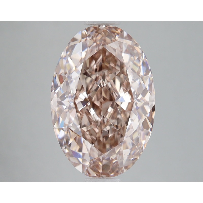 5.07 Ct Oval Lab Diamond  Fancy Brown Pink  VS2   IGI