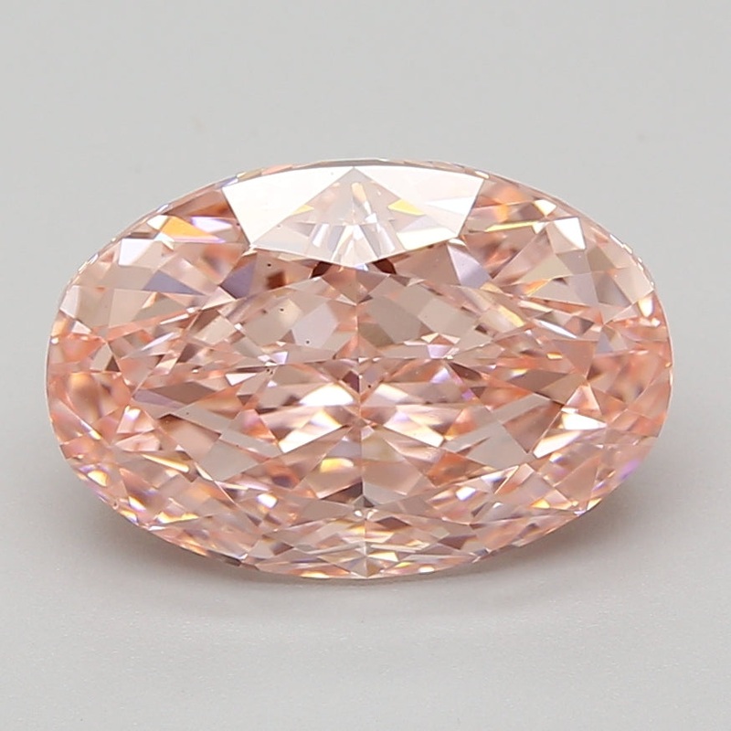 5.12 Ct Oval Lab Diamond  Fancy Vivid Pink  VS2   IGI