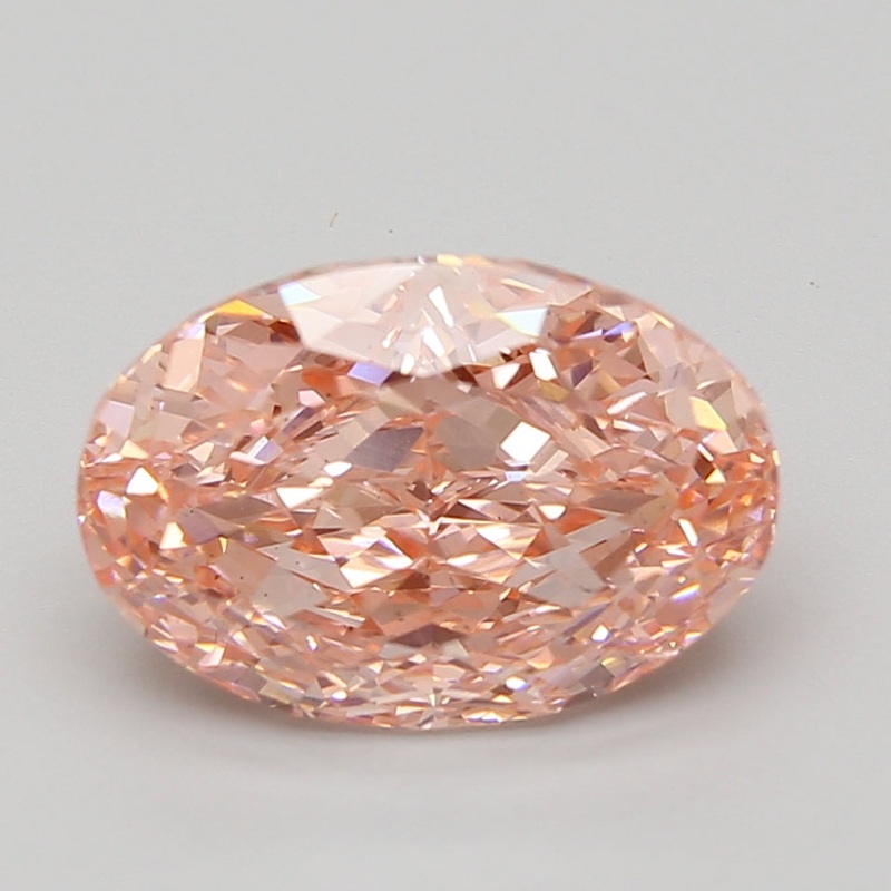 5.19 Ct Oval Lab Diamond  Fancy Vivid Pink  VS2   IGI