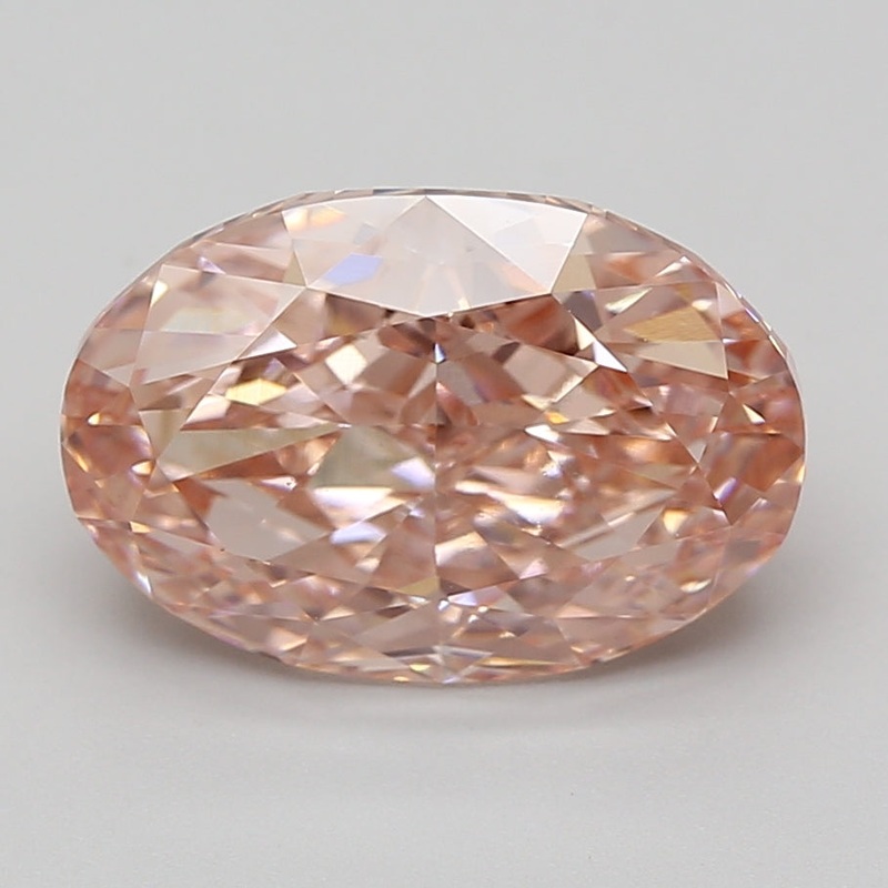 5.32 Ct Oval Lab Diamond  Fancy Vivid Pink  VS1   IGI