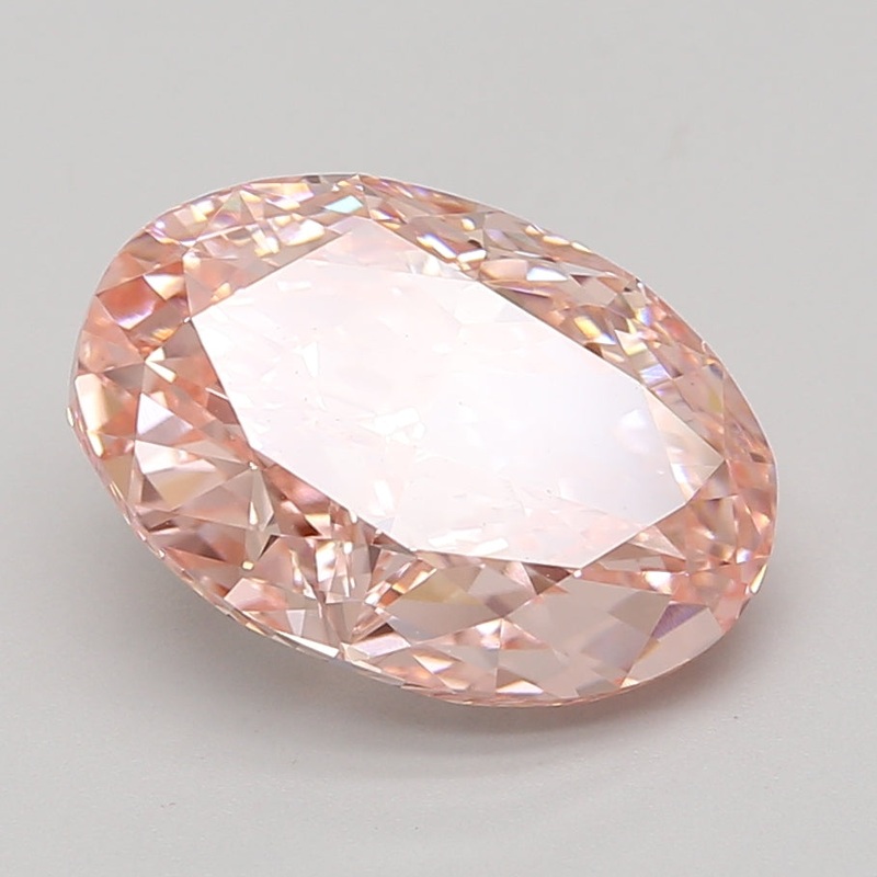 6.02 Ct Oval Lab Diamond  Fancy Vivid Pink  VS1   IGI