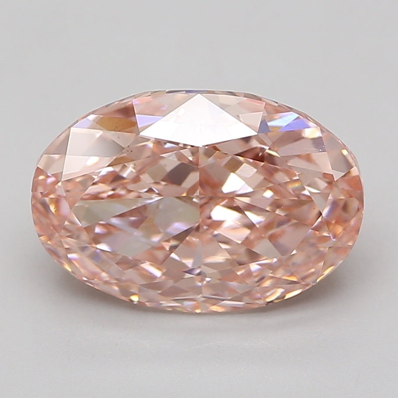 6.09 Ct Oval Lab Diamond  Fancy Vivid Pink  VS1   IGI