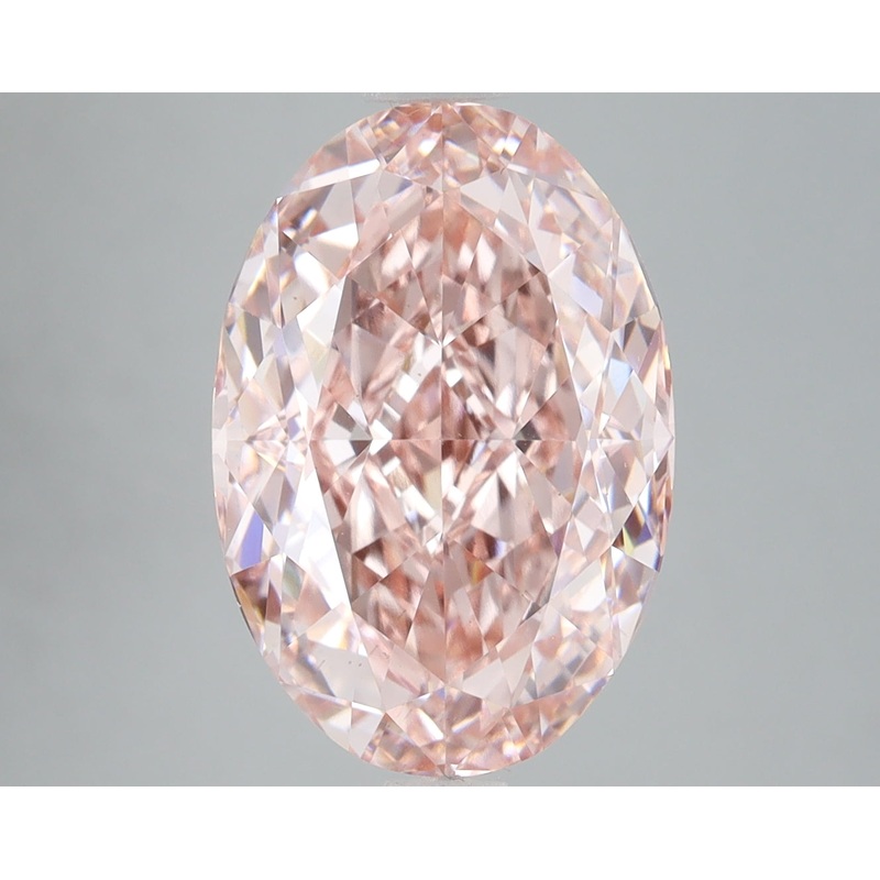 6.5 Ct Oval Lab Diamond  Fancy Vivid Pink  VS1   IGI