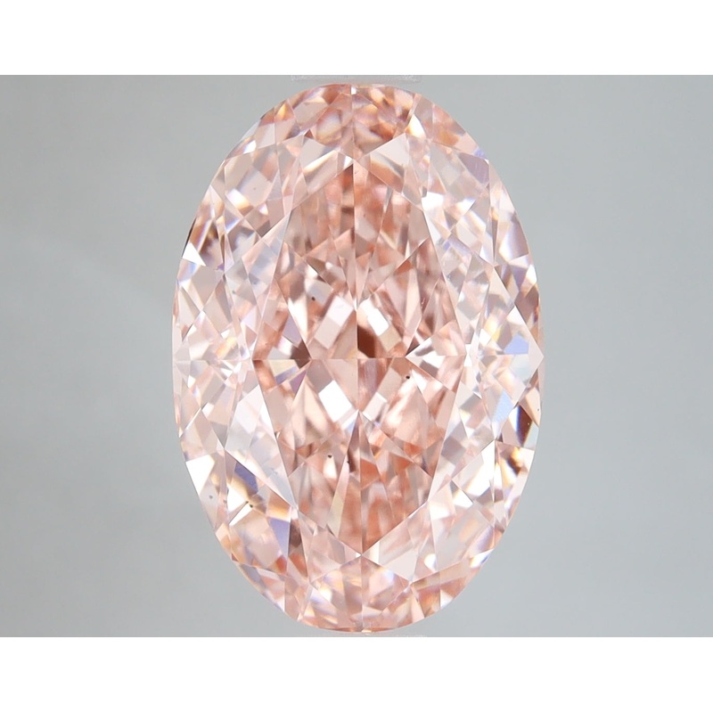 7.04 Ct Oval Lab Diamond  Fancy Vivid Pink  VS2   IGI
