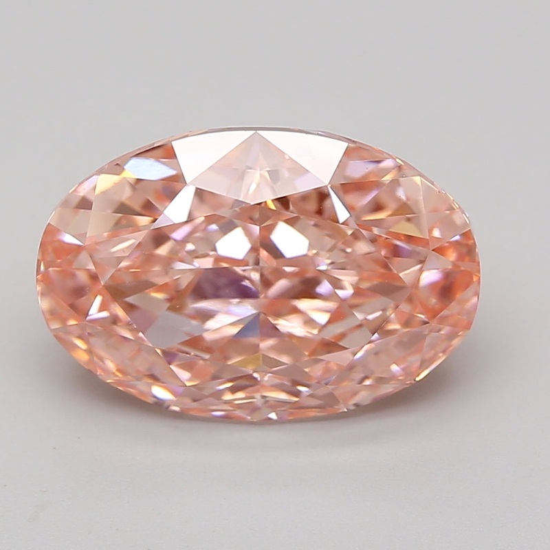 7.11 Ct Oval Lab Diamond  Fancy Vivid Pink  VS1   IGI