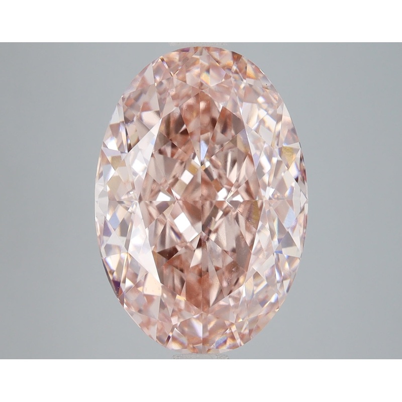 8.08 Ct Oval Lab Diamond  Fancy Intense Pink  VS1   IGI