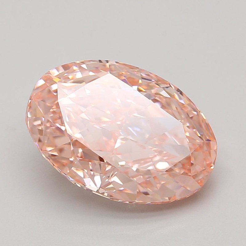 8.08 Ct Oval Lab Diamond  Fancy Vivid Pink  VS1   IGI