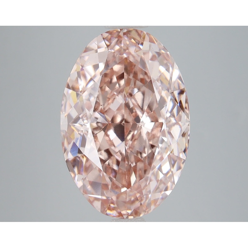 8.09 Ct Oval Lab Diamond  Fancy Intense Pink  VS2   IGI