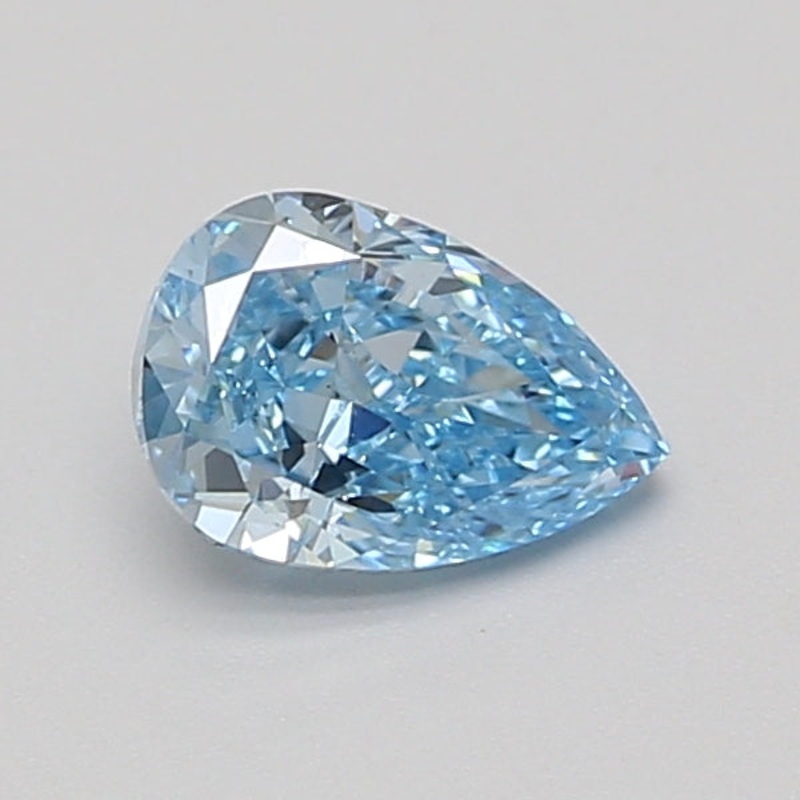 0.89 Ct Pear Lab Diamond  Fancy Vivid Blue  VS1   IGI