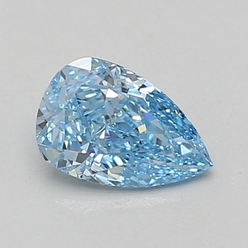 0.9 Ct Pear Lab Diamond  Fancy Vivid Blue  VS1   IGI