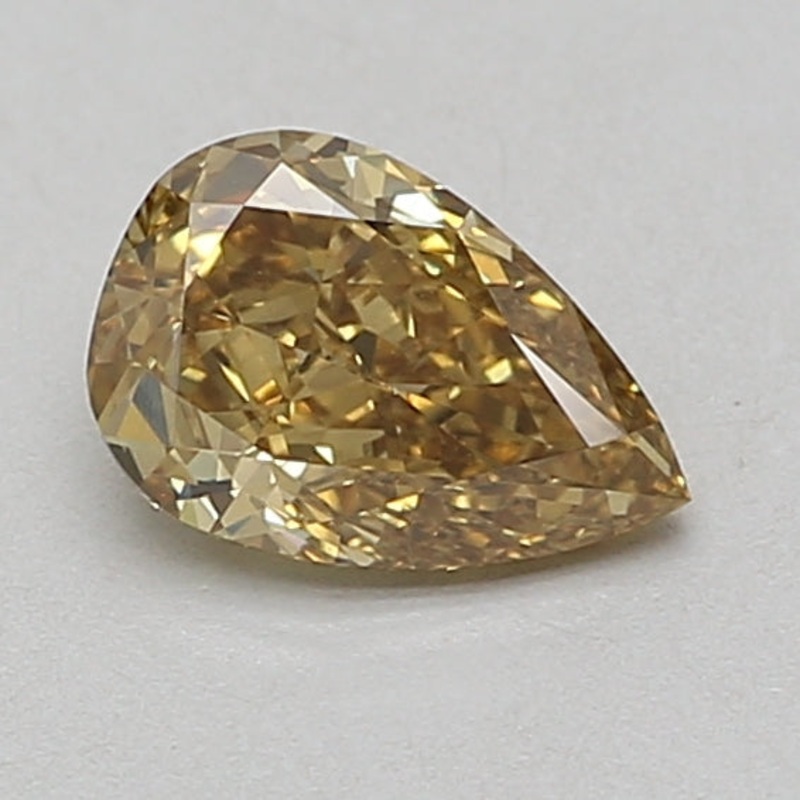 1.05 Ct Pear Lab Diamond  Fancy Intense Grayish Yellow  VS1   IGI