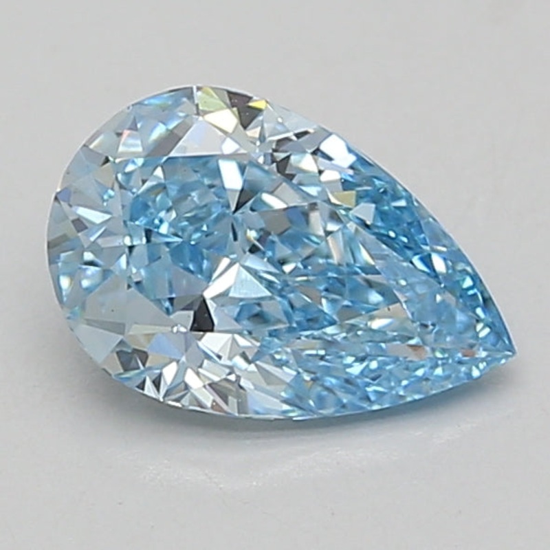 1.5 Ct Pear Lab Diamond  Fancy Vivid Blue  VS1   IGI