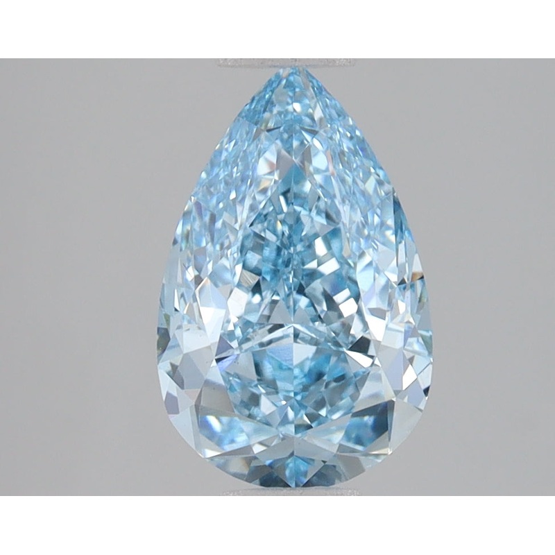 2.02 Ct Pear Lab Diamond  Fancy Intense Blue  VS1   IGI