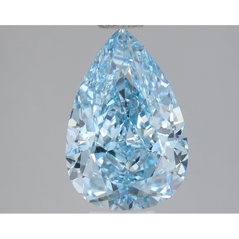 2.06 Ct Pear Lab Diamond  Fancy Vivid Blue  VS1   IGI