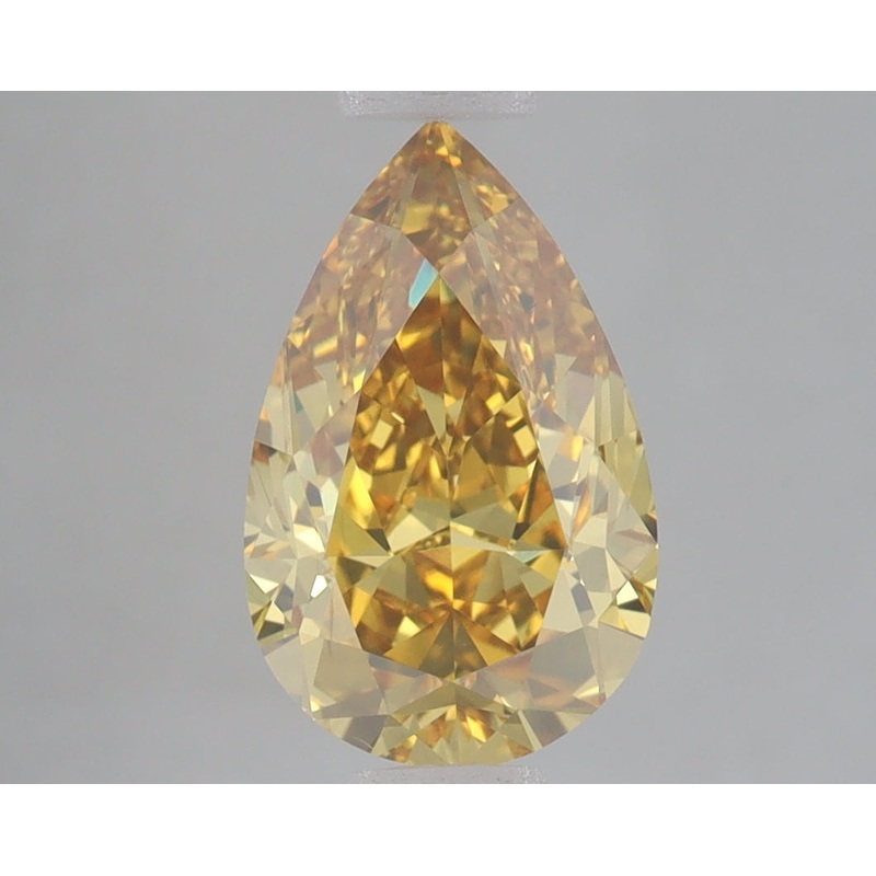 2.27 Ct Pear Lab Diamond  Fancy Vivid Yellow  VS2   IGI