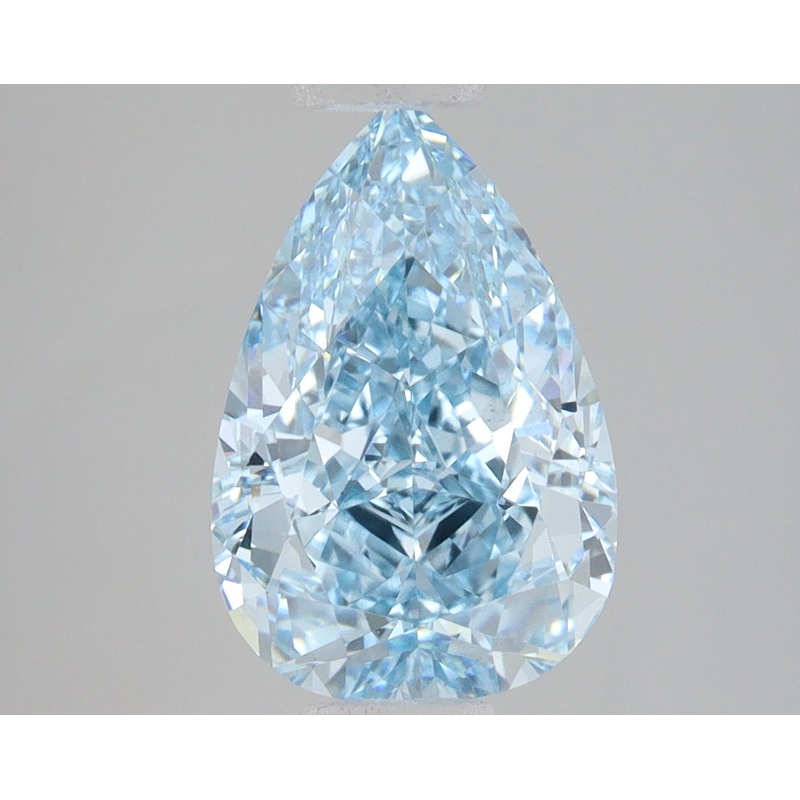 2.96 Ct Pear Lab Diamond  Fancy Vivid Blue  VS1   IGI