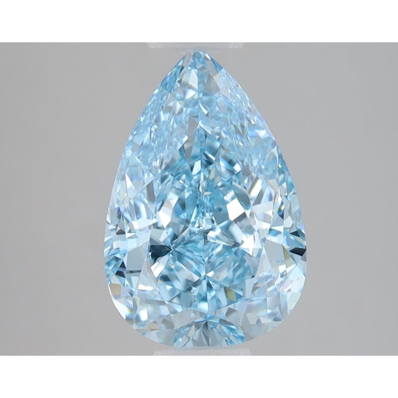 3.01 Ct Pear Lab Diamond  Fancy Vivid Blue  VS1   IGI