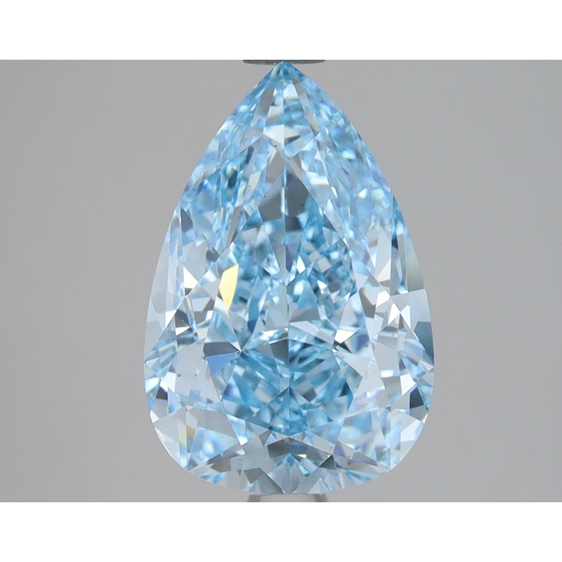 3.02 Ct Pear Lab Diamond  Fancy Vivid Blue  VS1   IGI