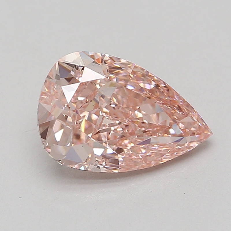 3.02 Ct Pear Lab Diamond  Fancy Vivid Pink  VS2   IGI