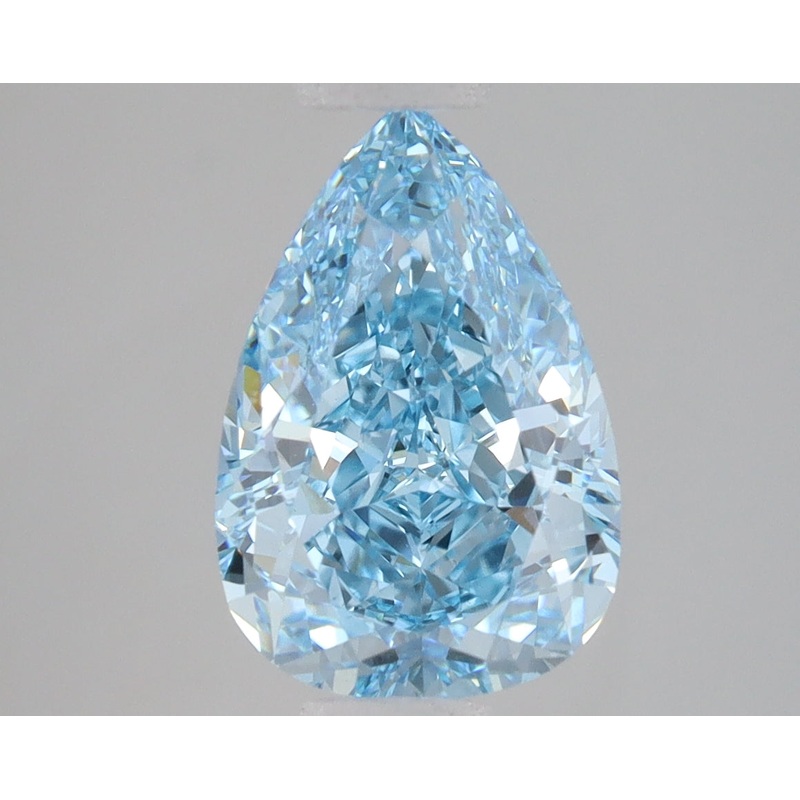 3.03 Ct Pear Lab Diamond  Fancy Vivid Blue  VS1   IGI