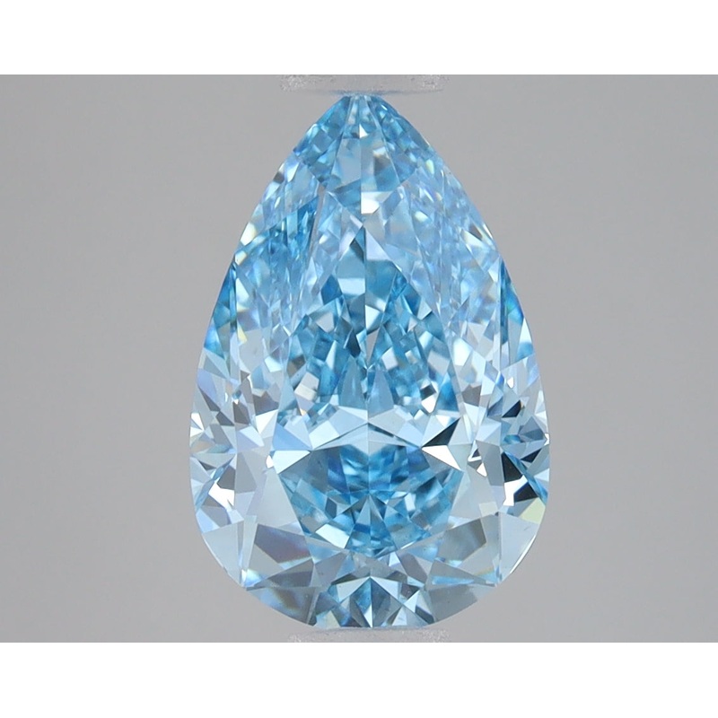3.03 Ct Pear Lab Diamond  Fancy Vivid Blue  VVS2   IGI