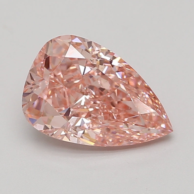 3.03 Ct Pear Lab Diamond  Fancy Vivid Pink  VS2   IGI