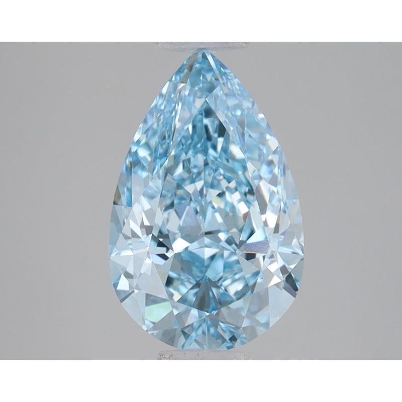 3.04 Ct Pear Lab Diamond  Fancy Vivid Blue  VS1   IGI