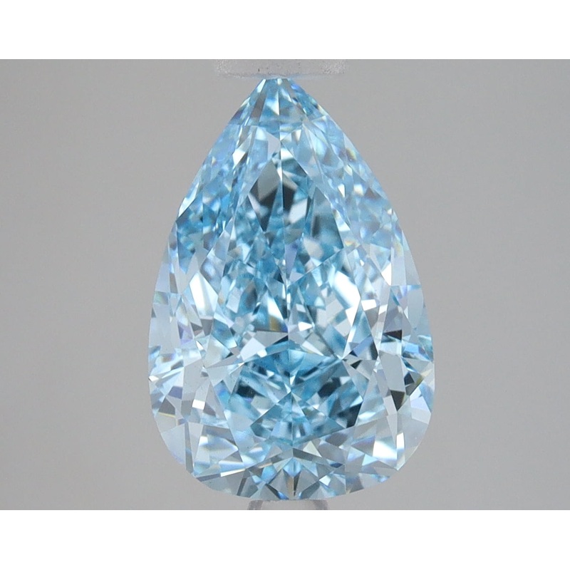 3.04 Ct Pear Lab Diamond  Fancy Vivid Blue  VVS2   IGI