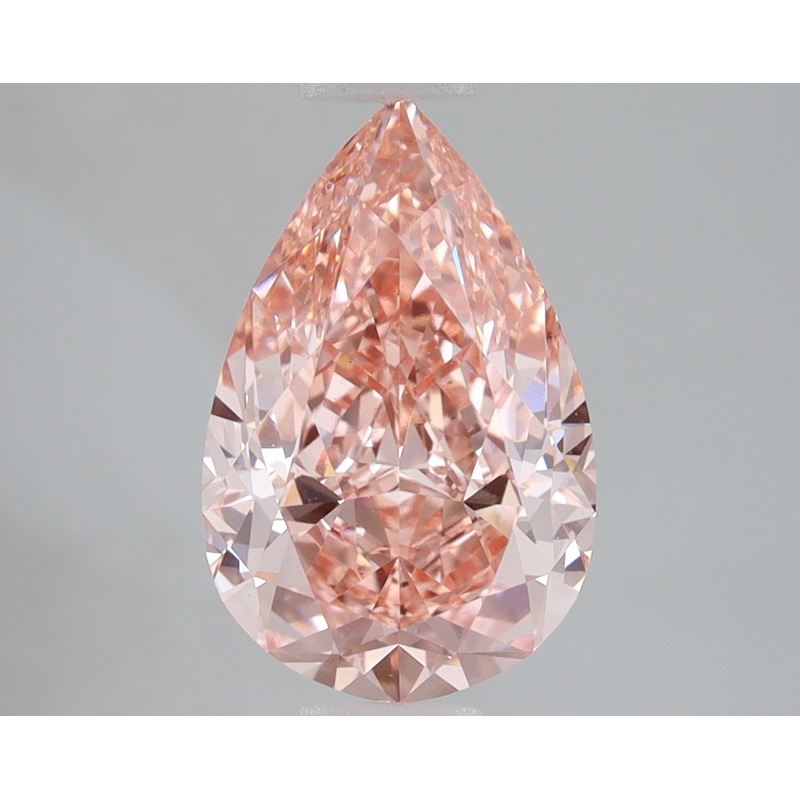 3.04 Ct Pear Lab Diamond  Fancy Vivid Pink  VS1   IGI